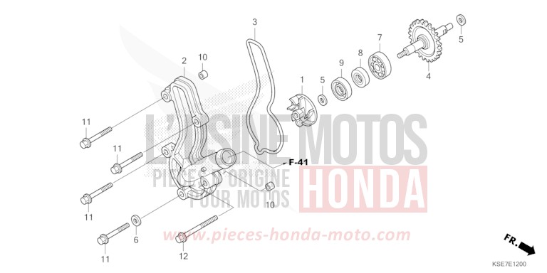 WATER PUMP for CRF150R "Big wheels" EXTREME RED (R292) from 2022
